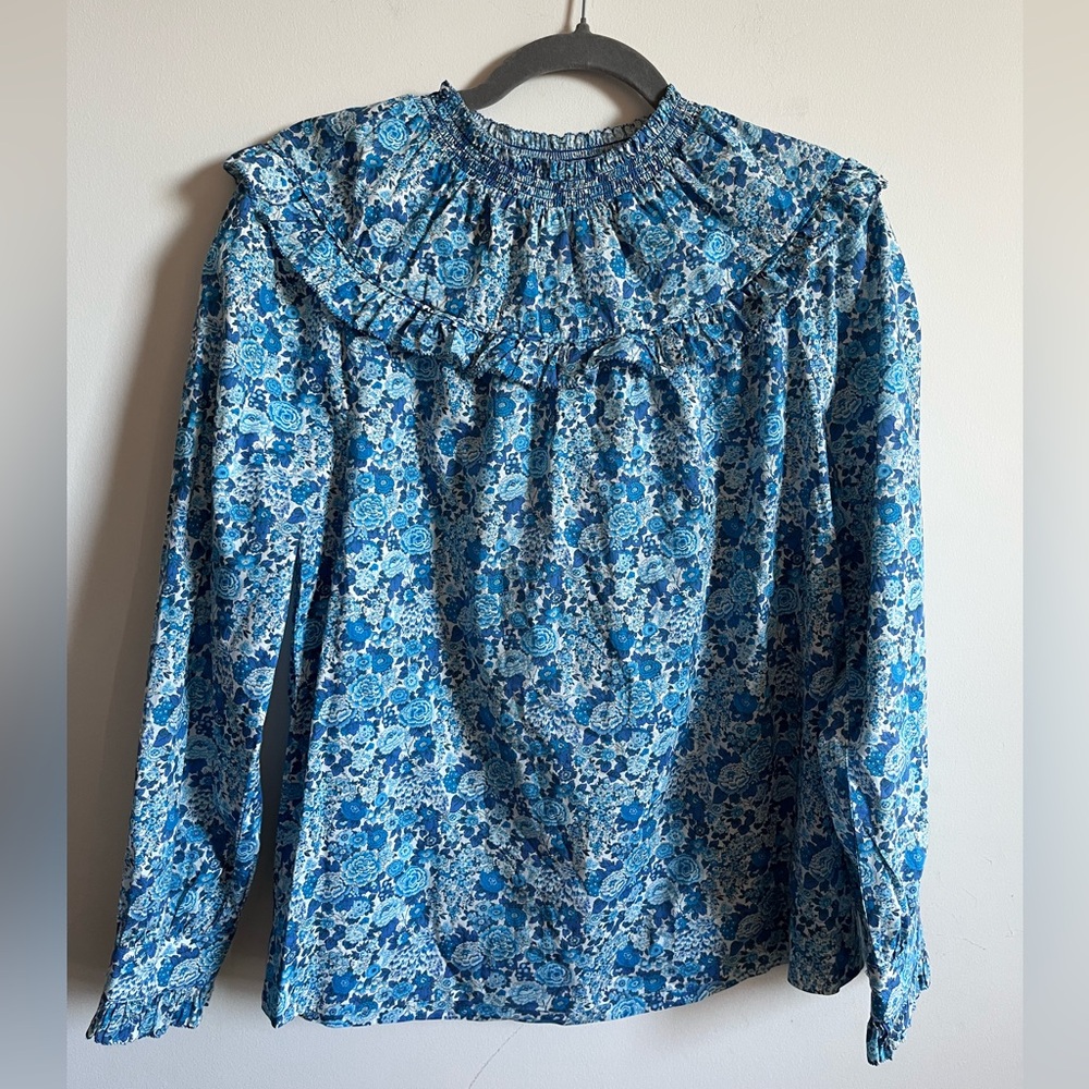 J.CREW Smocked popover top in Liberty® Elysian Day floral